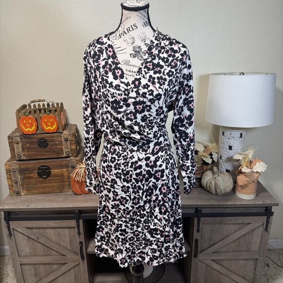 Diane Von Furstenberg Floral Wrap Midi Dress Long Sleeve  Sz S Classic Designer - Picture 1 of 9